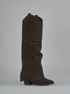 Hot Stivali tacco 6cm camoscio testa Donna Stivali Tacco Alto