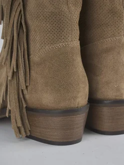 Stivali tacco 4cm camoscio Donna Stivali Tacco Basso