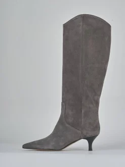 Discount Stivali tacco 5cm camoscio Donna Stivali Tacco Alto