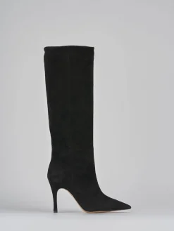 Hot Stivali tacco 9cm camoscio Donna Stivali Tacco Alto