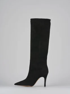 Hot Stivali tacco 9cm camoscio Donna Stivali Tacco Alto