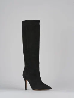 Hot Stivali tacco 9cm camoscio Donna Stivali Tacco Alto