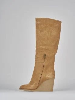 Hot Stivali tacco 8cm camoscio Donna Stivali Tacco Alto