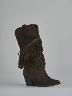 Clearance Stivali tacco 9cm camoscio testa Donna Stivali Tacco Alto