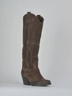 New Stivali tacco 8cm camoscio testa Donna Stivali Tacco Alto