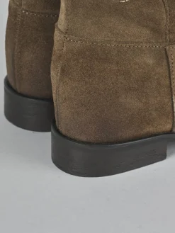 Online Stivali tacco 2cm camoscio Donna Stivali Tacco Basso