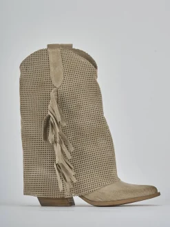 Discount Stivali tacco 7cm camoscio Donna Stivali Tacco Alto