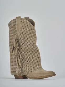 Discount Stivali tacco 7cm camoscio Donna Stivali Tacco Alto