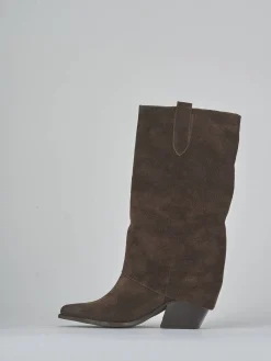 Discount Stivali tacco 6cm camoscio testa Donna Stivali Tacco Alto