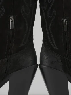 Discount Stivali tacco 8cm camoscio Donna Stivali Tacco Alto