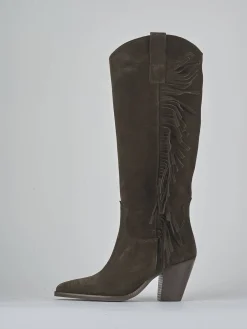 Stivali tacco 6cm camoscio testa Donna Stivali Tacco Alto