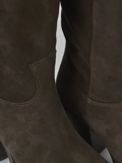 Stivali tacco 6cm camoscio testa Donna Stivali Tacco Alto