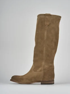 Best Stivali tacco 1cm camoscio Donna Stivali Tacco Basso