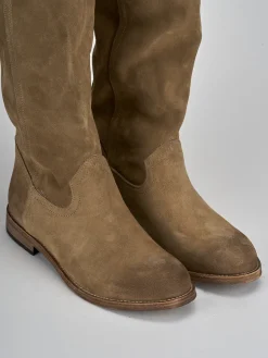 Best Stivali tacco 1cm camoscio Donna Stivali Tacco Basso