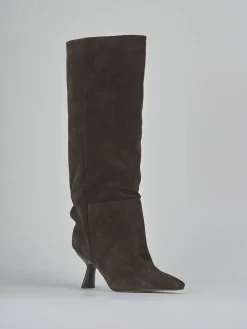 Hot Stivali tacco 7cm camoscio testa Donna Stivali Tacco Alto