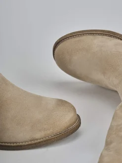 Online Stivali tacco 1cm camoscio Donna Stivali Tacco Basso