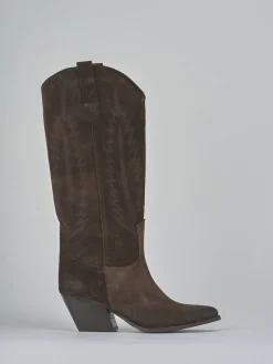 Online Stivali tacco 6cm camoscio testa Donna Stivali Tacco Alto