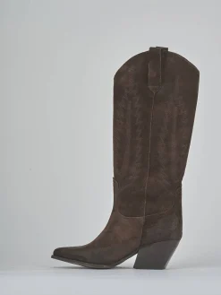 Online Stivali tacco 6cm camoscio testa Donna Stivali Tacco Alto