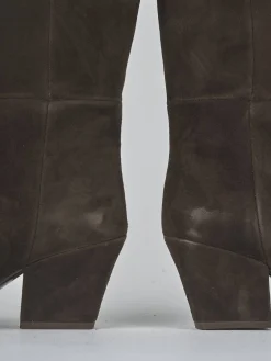 Clearance Stivali tacco 8cm camoscio testa Donna Stivali Tacco Alto