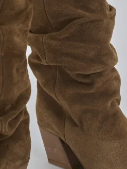 New Stivali tacco 6cm camoscio Donna Stivali Tacco Alto