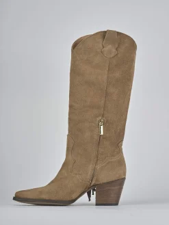 Clearance Stivali tacco 6cm camoscio Donna Stivali Tacco Alto