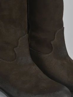 Stivali tacco 2cm camoscio testa Donna Stivali Tacco Basso