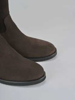 Stivali tacco 2cm camoscio testa Donna Stivali Tacco Basso