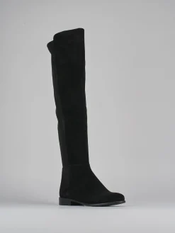 Clearance Stivali tacco 2cm camoscio Donna Stivali Tacco Basso