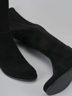 Clearance Stivali tacco 2cm camoscio Donna Stivali Tacco Basso