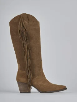 Stivali tacco 6cm camoscio Donna Stivali Tacco Alto