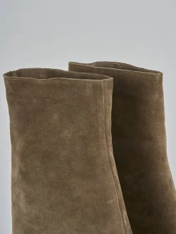 New Stivali tacco 7cm camoscio Donna Stivali Tacco Alto