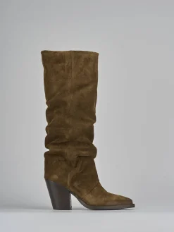 Discount Stivali tacco 9cm camoscio Donna Stivali Tacco Alto