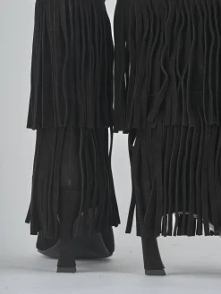 New Stivali tacco 7cm camoscio Donna Stivali Tacco Alto