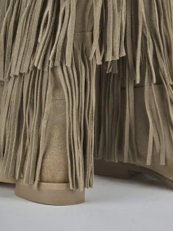 Online Stivali tacco 2cm camoscio Donna Stivali Tacco Basso