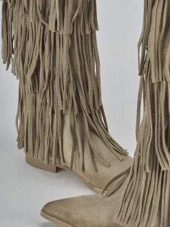 Online Stivali tacco 2cm camoscio Donna Stivali Tacco Basso