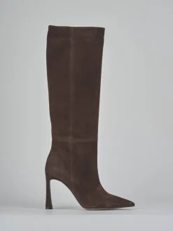 Stivali tacco 9cm camoscio testa Donna Stivali Tacco Alto