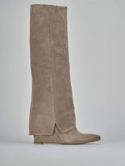 Stivali tacco 9cm camoscio Donna Stivali Tacco Alto