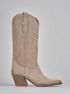 Clearance Stivali tacco 6cm camoscio Donna Stivali Tacco Alto