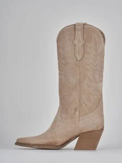 Clearance Stivali tacco 6cm camoscio Donna Stivali Tacco Alto