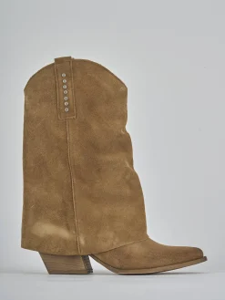 Discount Stivali tacco 7cm camoscio Donna Stivali Tacco Alto