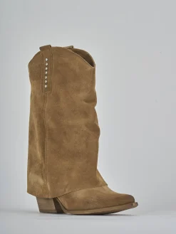 Discount Stivali tacco 7cm camoscio Donna Stivali Tacco Alto