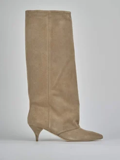 New Stivali tacco 5cm camoscio Donna Stivali Tacco Alto