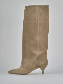 New Stivali tacco 5cm camoscio Donna Stivali Tacco Alto