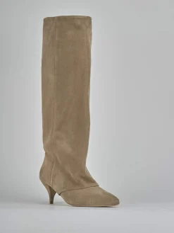 New Stivali tacco 5cm camoscio Donna Stivali Tacco Alto