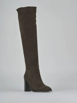 Online Stivali tacco 9cm camoscio testa Donna Stivali Tacco Alto