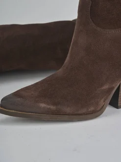 Stivali tacco 8cm camoscio testa Donna Stivali Tacco Alto