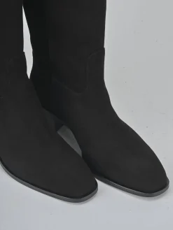 Online Stivali tacco 4cm camoscio Donna Stivali Tacco Basso