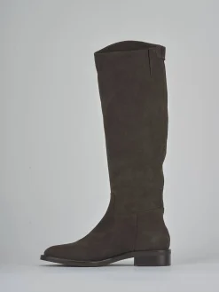 Stivali tacco 3cm camoscio testa Donna Stivali Tacco Basso