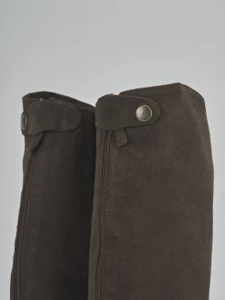 Stivali tacco 3cm camoscio testa Donna Stivali Tacco Basso