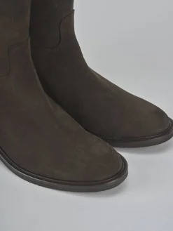 Stivali tacco 3cm camoscio testa Donna Stivali Tacco Basso